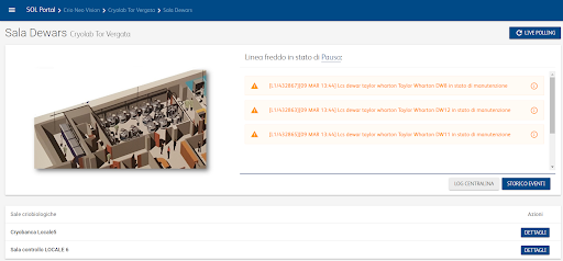 Controllo via APP del sistema